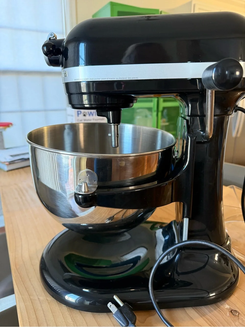 KitchenAid Black Stand Mixer with Stainless Steel Bowl